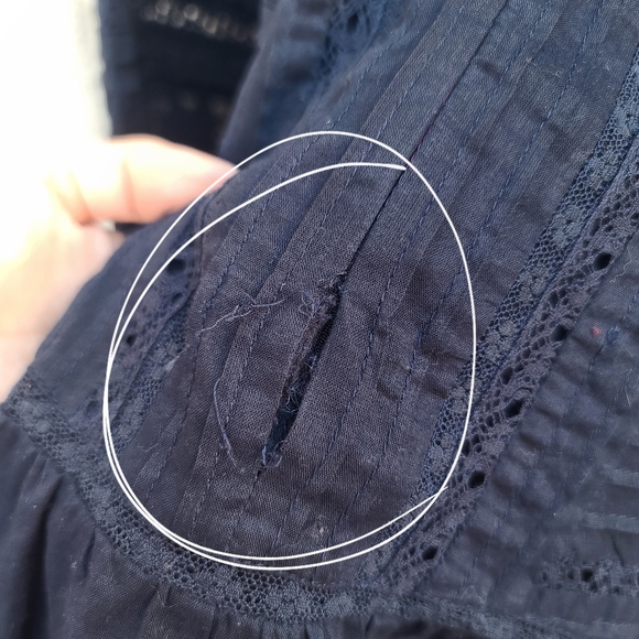 Veronica Beard | Addilyn Long Sleeve Lace Ruffle Mini Dress in Ink Size 4 - Picture 12 of 13